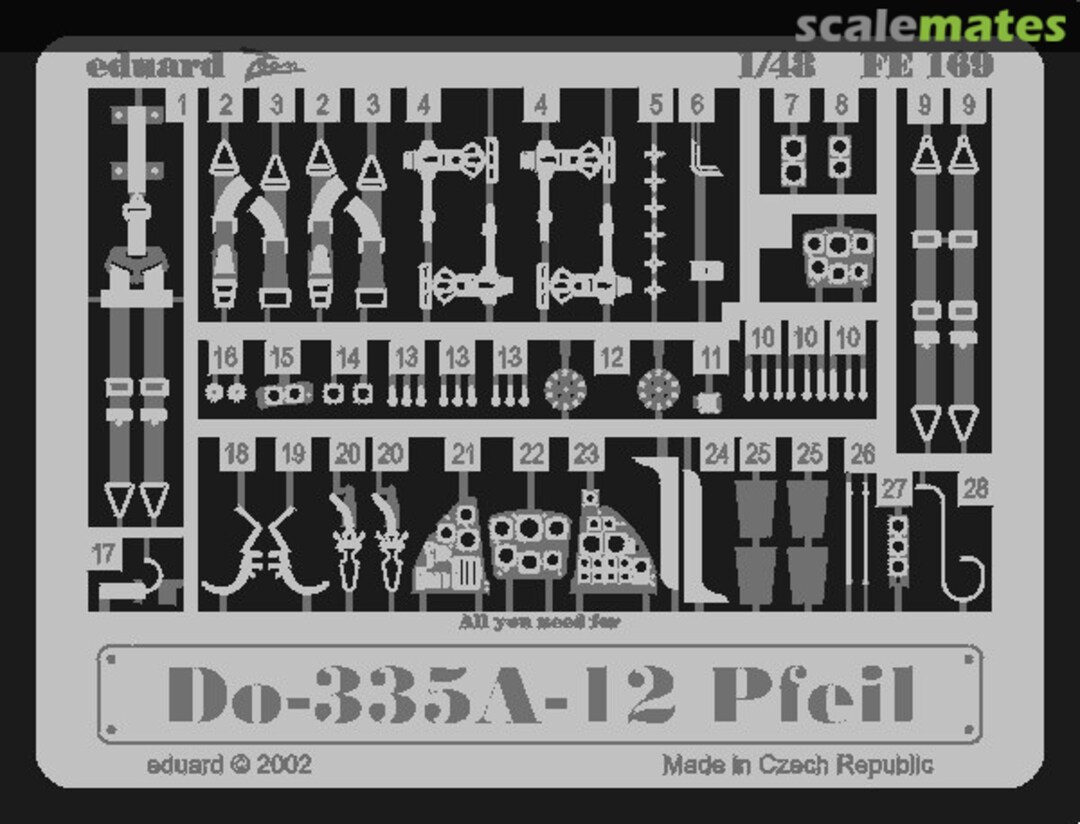 Boxart Dornier Do 335A-12 Pfeil - PE Detail Set FE169 Eduard