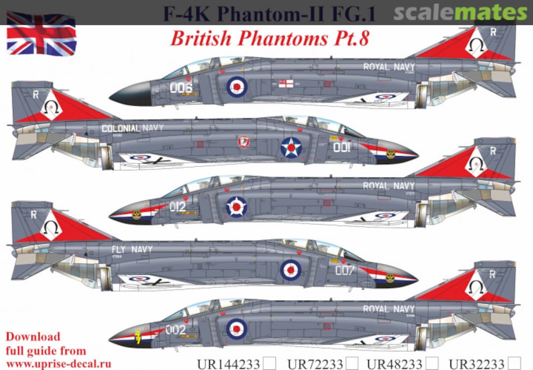 Boxart F-4K Phantom-II (FG.1) British Phantoms Pt.8 FFA UR48233 UpRise Decal Serbia