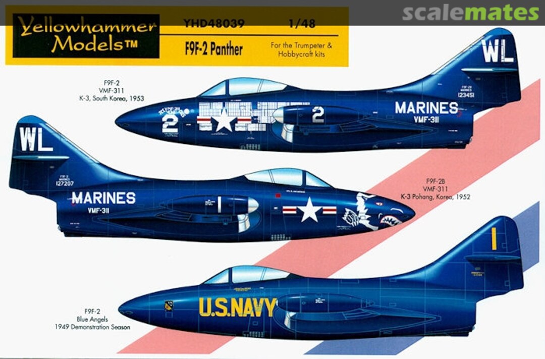 Boxart F9F-2 Panther YHD48039 Yellowhammer Models