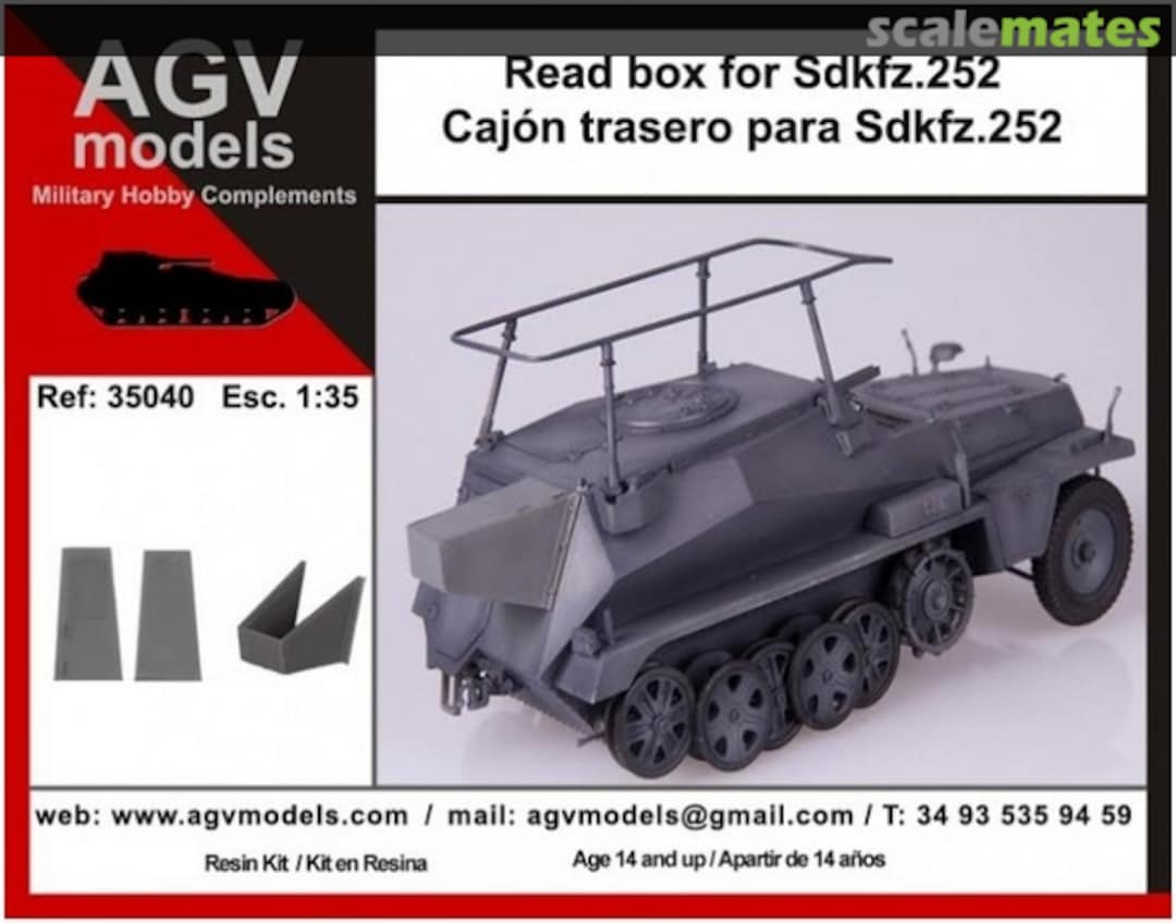 Boxart Rear box for Sdkfz.252 35040 AGV Models