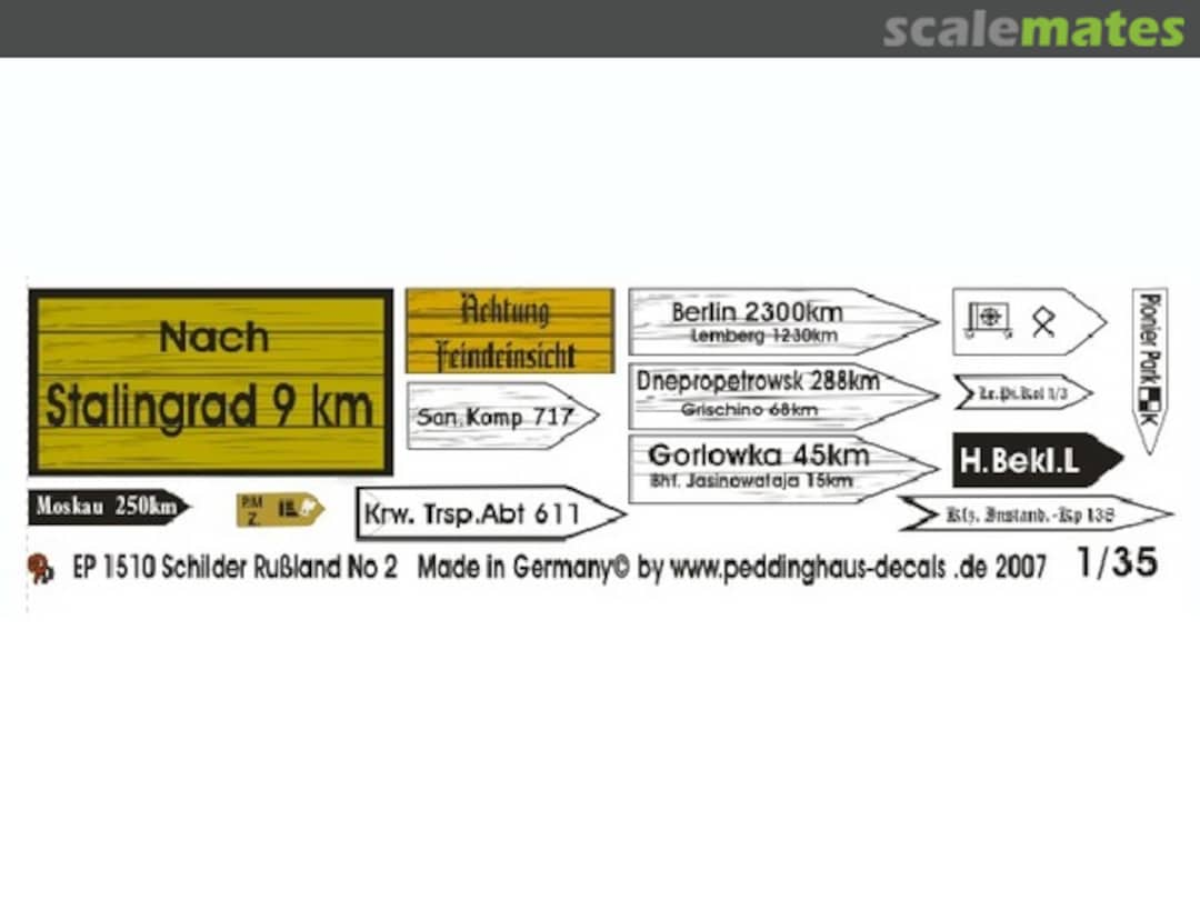 Boxart Russian Road Signs No. 2 EP 1510 Peddinghaus-Decals