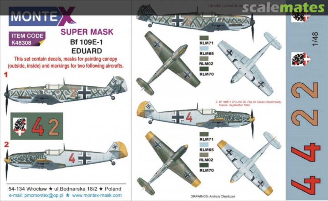 Boxart Bf 109E-1 K48308 Montex