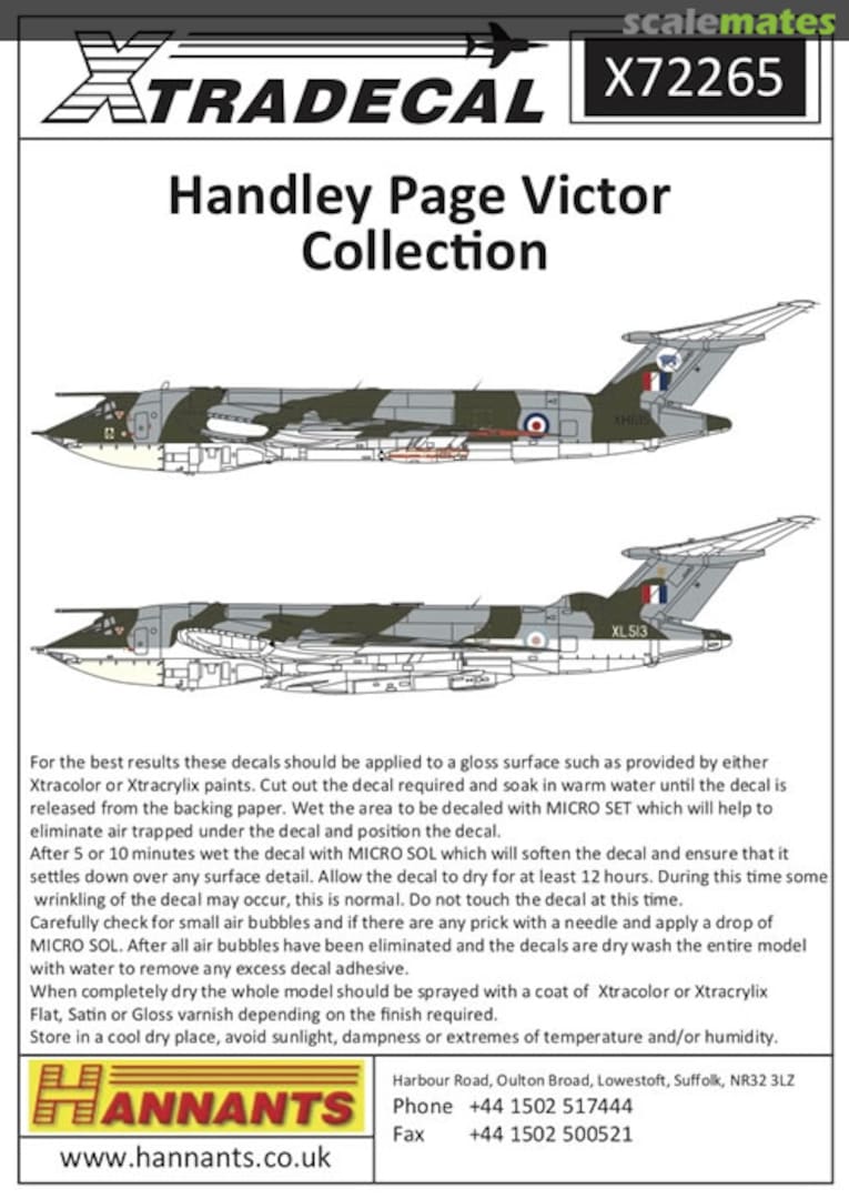 Boxart Handley Page Victor Collection X72265 Xtradecal