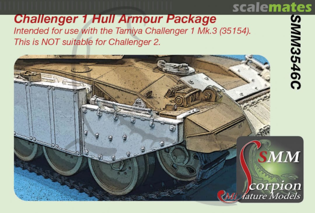 Boxart Challenger 1 Hull Armour Package SMM3546C Scorpion Miniature Models