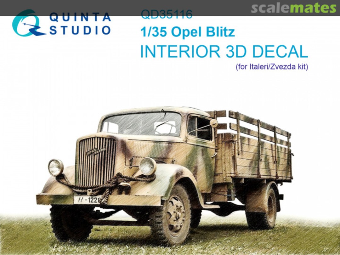 Boxart Opel Blitz interior 3D decals QD35116 Quinta Studio