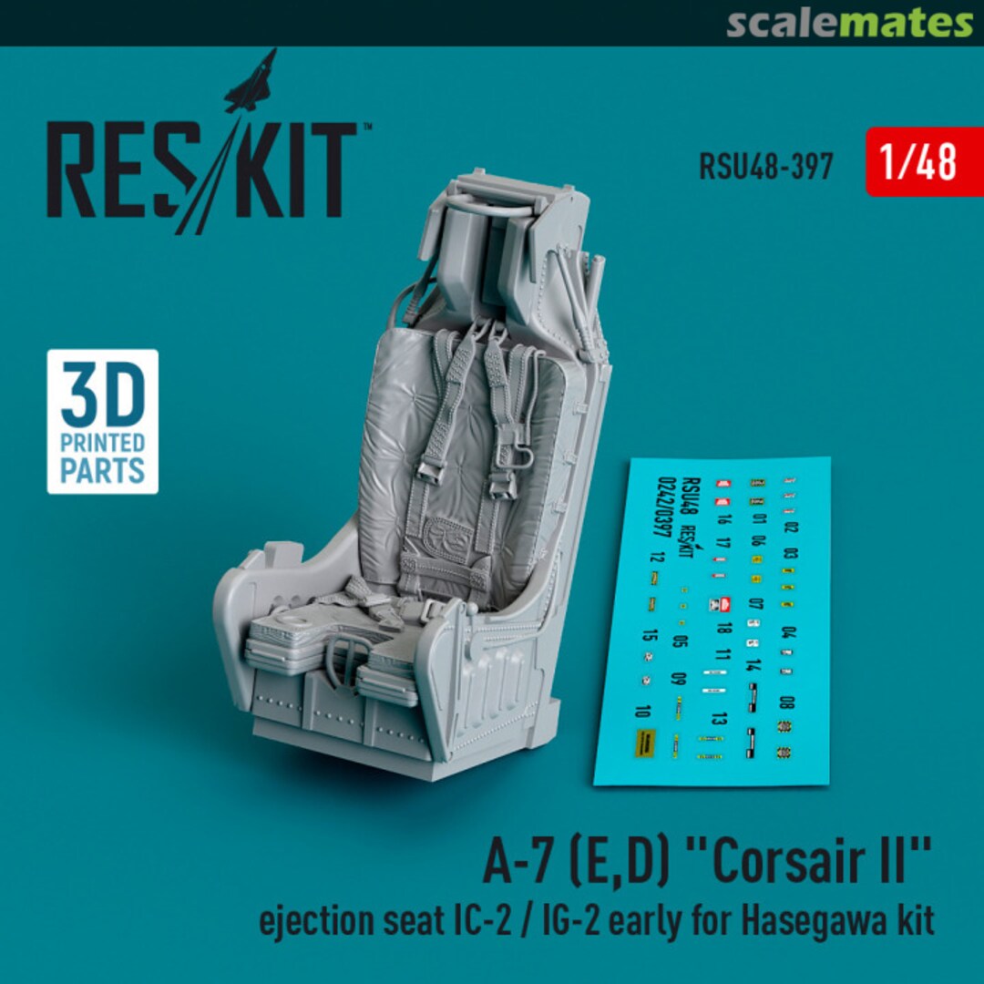 Boxart A-7 (E,D) Corsair II ejection seat IC-2 / IG-2 early (3D Printed) RSU48-0397 ResKit