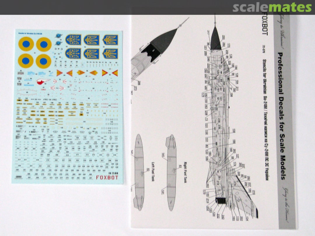 Boxart Stencils for Ukrainian Su-24M 72-078 Foxbot