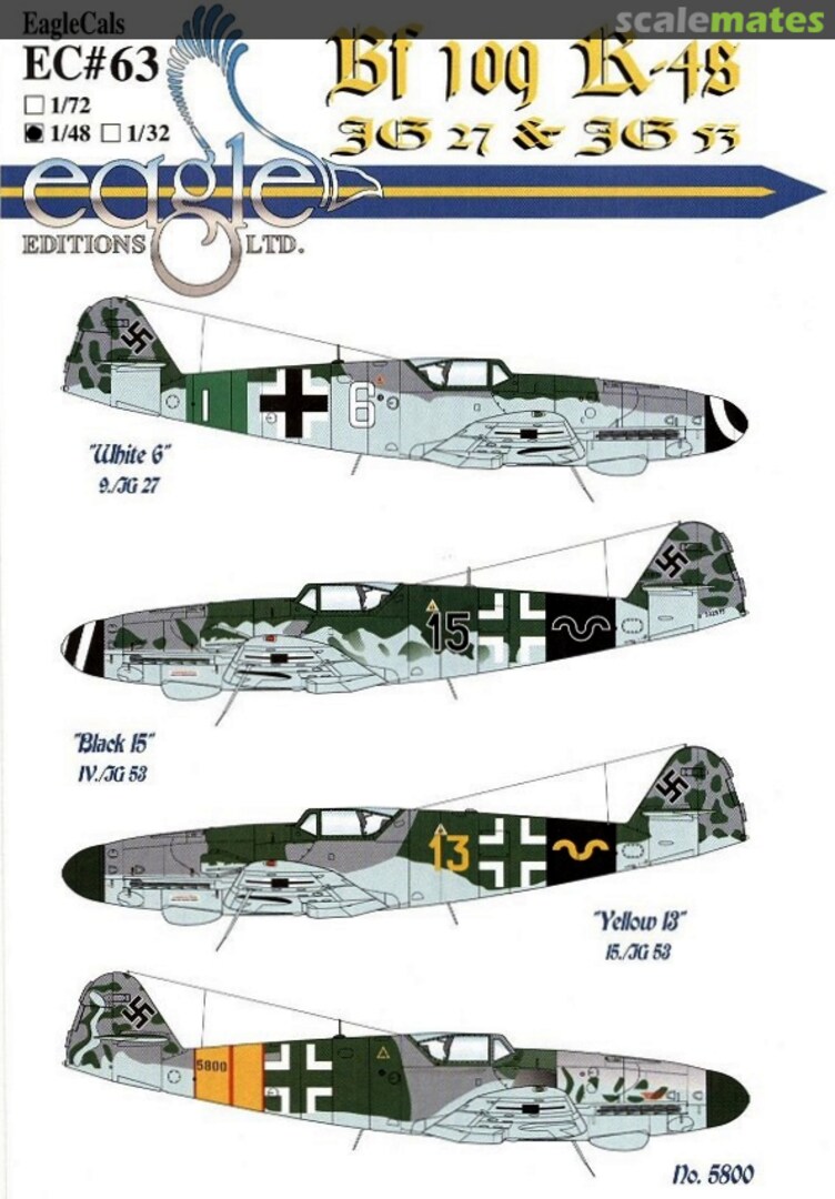 Boxart Bf 109K-4s EagleCals EC48-63 Eagle Editions