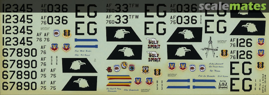 Boxart 33rd Tactical Fighter Wing F-15A and F-15B Eagles 0748 Detail & Scale