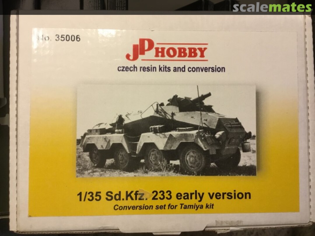 Boxart Sd.Kfz. 233 early version 35006 JP Hobby