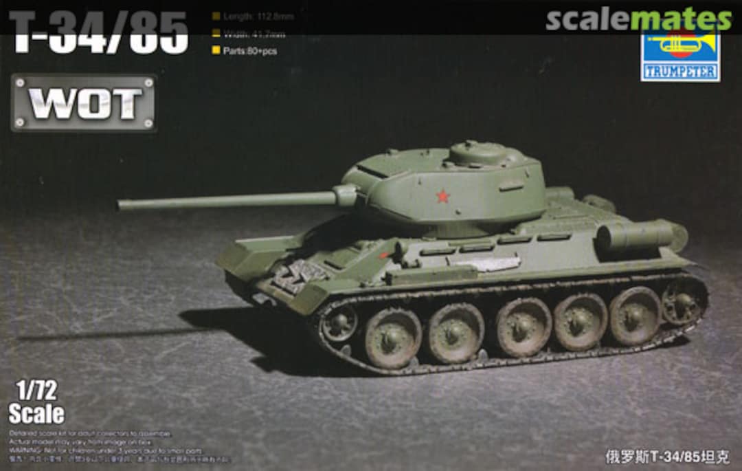 Boxart T-34/85 07167 Trumpeter