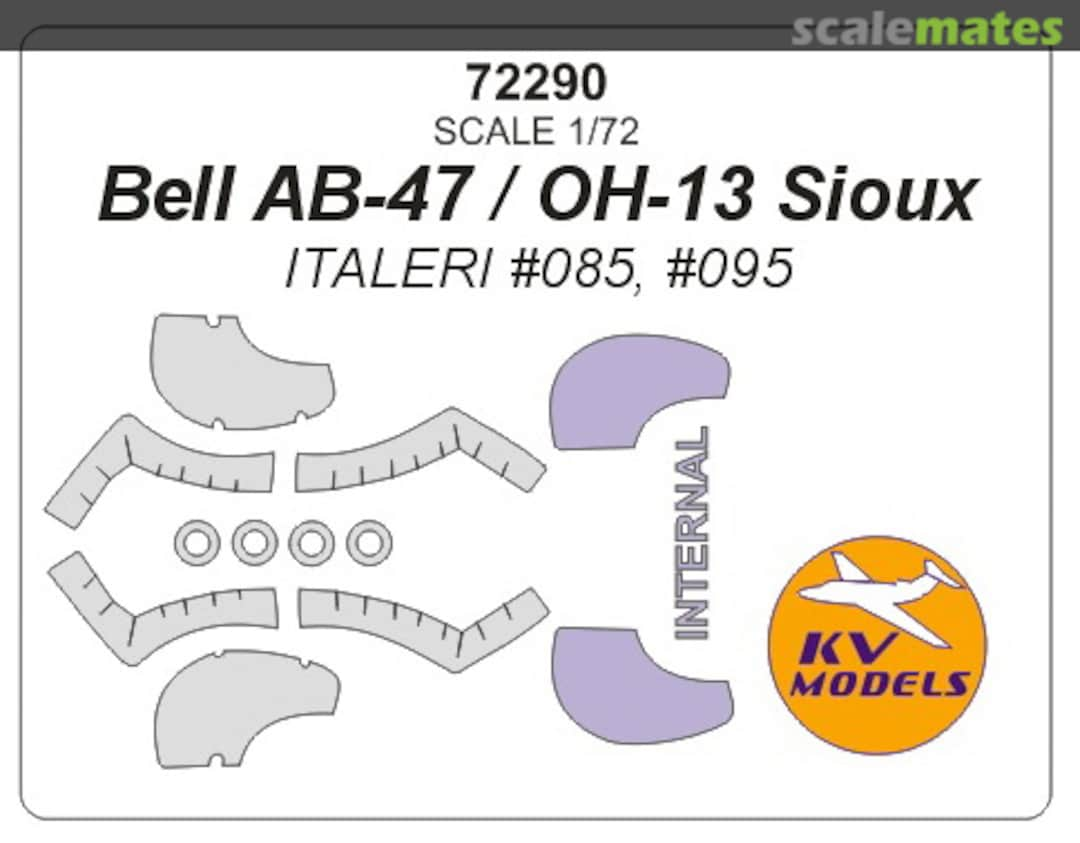 Boxart Bell AB-47 / OH-13 Sioux 72290 KV Models