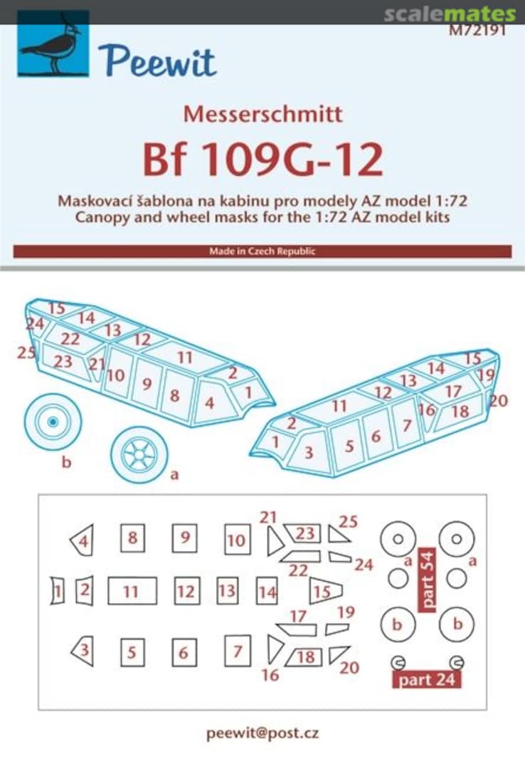 Boxart Messerschmitt Bf 109 G-12 M72191 Peewit