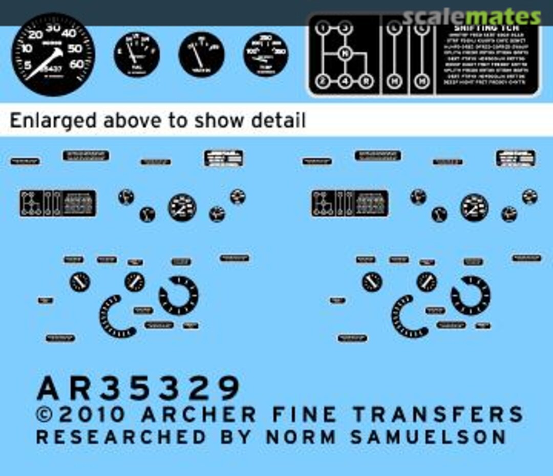 Boxart L.R.D.G. Command Car instruments and placards AR35329 Archer