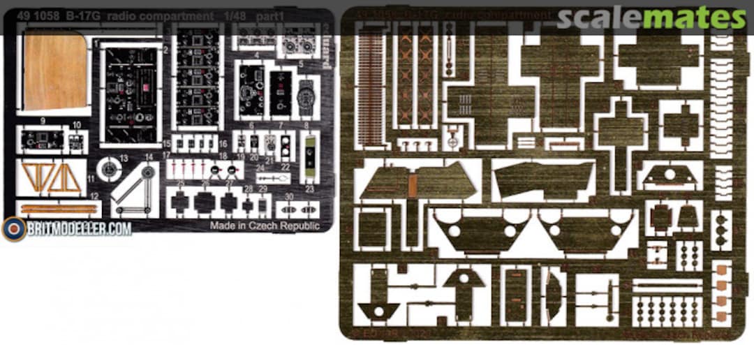 Boxart B-17G radio compartment 491058 Eduard