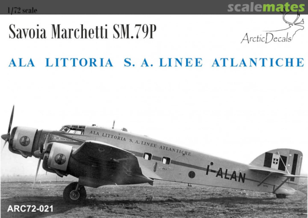 Boxart Savoia Marchetti SM.79P Ala Littoria ARC72-021 Arctic Decals