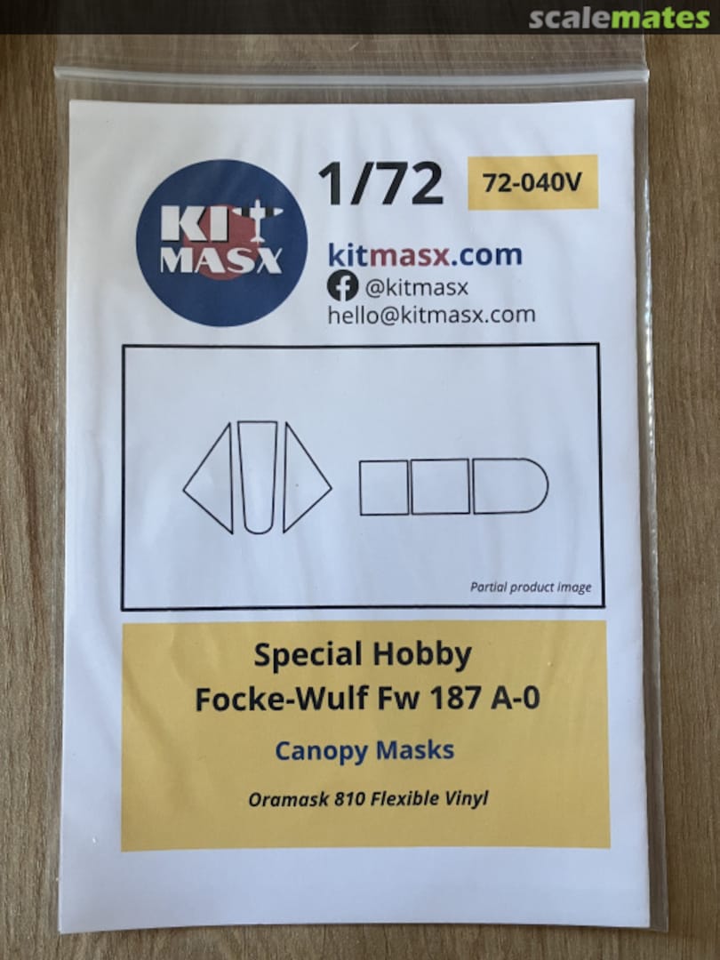 Boxart Focke-Wulf Fw 187 A-0 72-040V Kit Masx