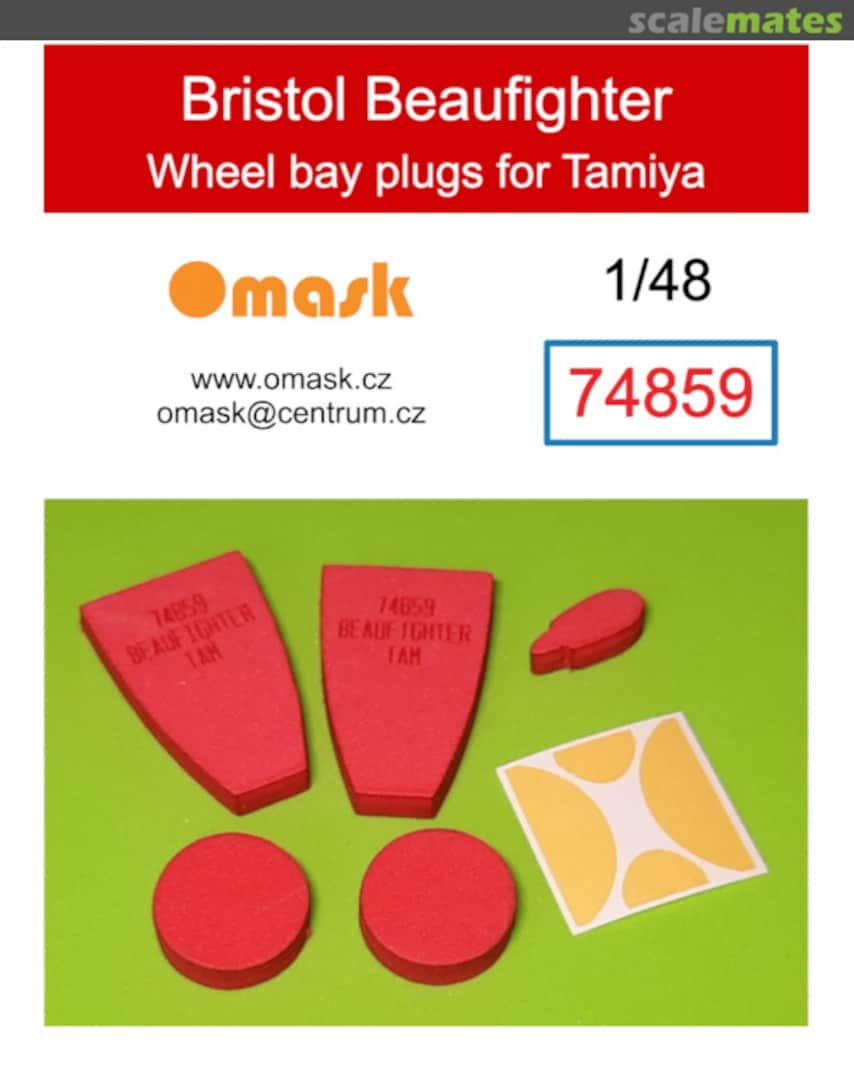 Boxart Bristol Beaufighter wheel bay plugs (for Tamiya) 74859 Omask