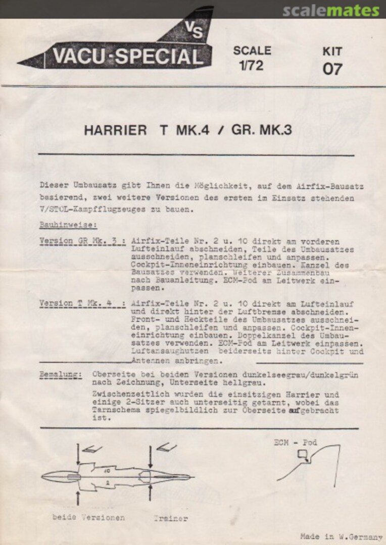 Boxart Harrier T Mk.4 / GR. Mk.3 07 Vacu-Special