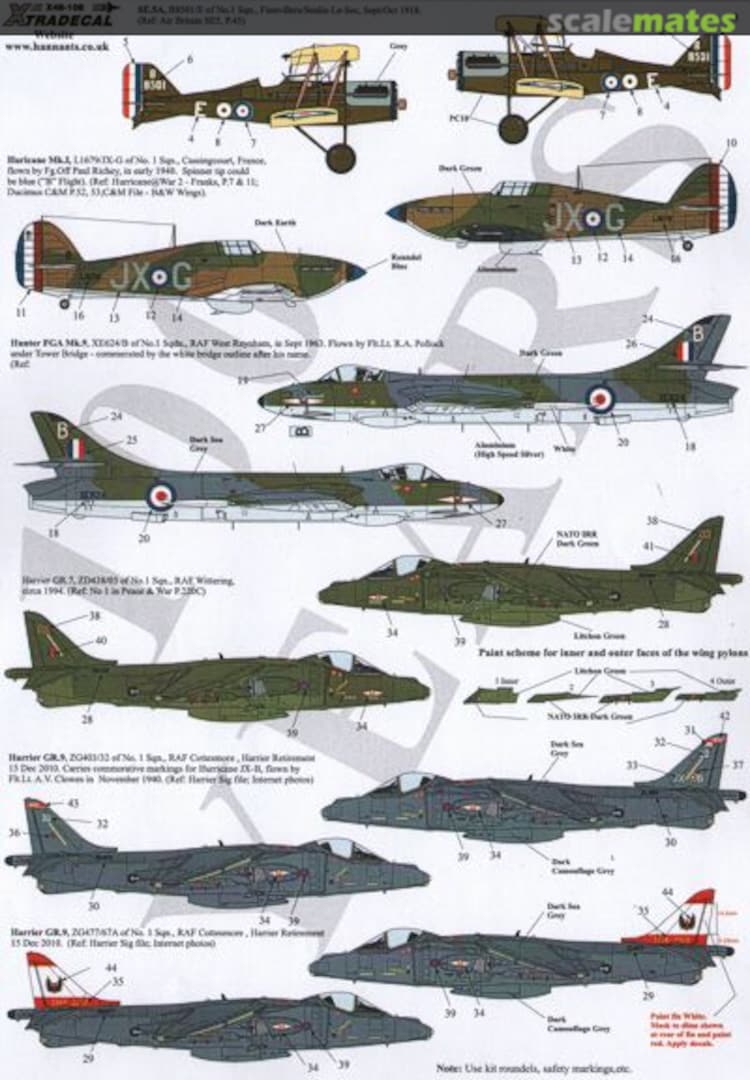 Boxart RFC/RAF 100 Years of 1 Squadron X48-108 Xtradecal