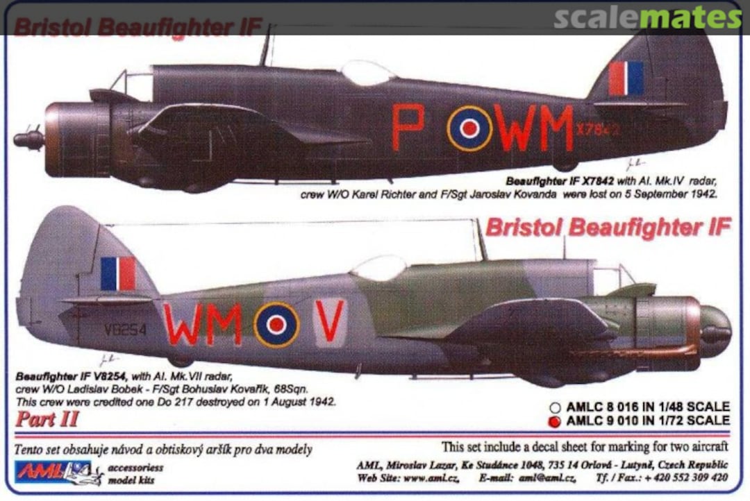 Boxart Bristol Beaufighter IF Part II AMLC8016 AML