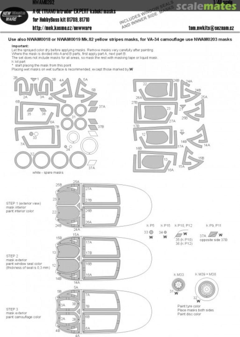 Boxart A-6E TRAM Intruder - EXPERT kabuki masks NWAM0202 New Ware