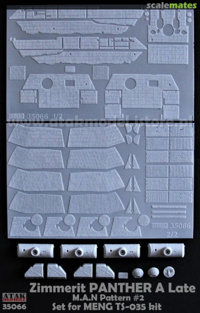 Boxart Zimmerit PANTHER A Late M.A.N. Pattern #2 35066 Atak Model