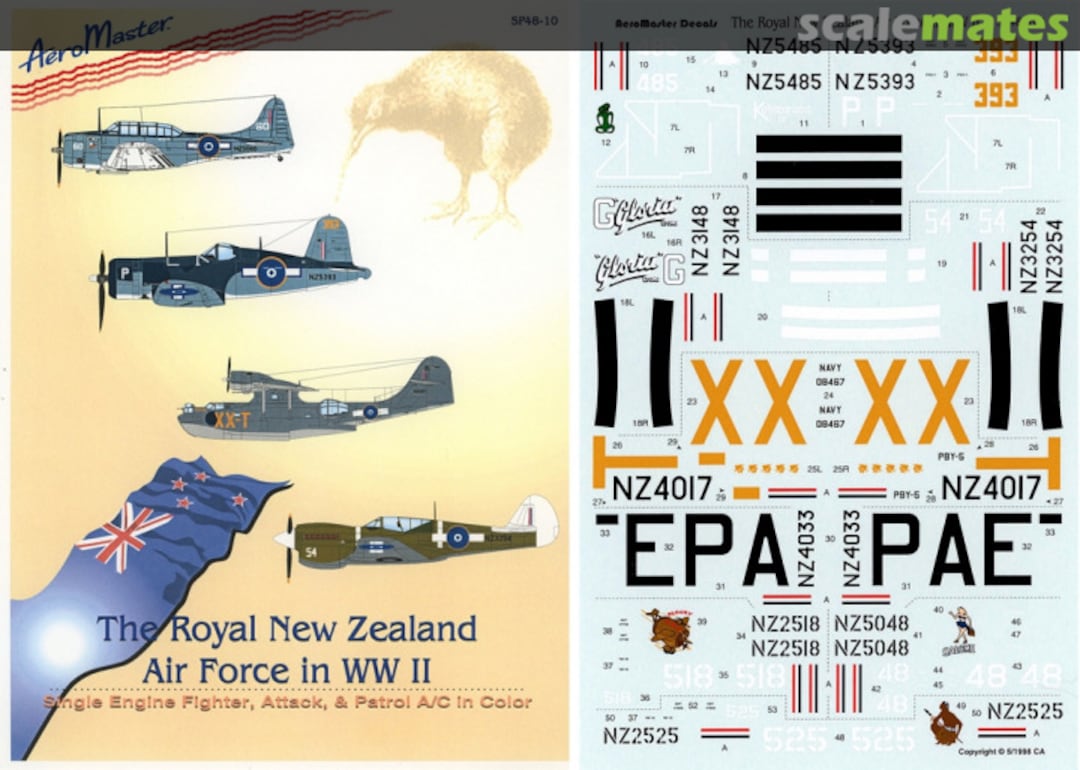 Boxart The Royal New Zealand Air Force in WW II SP48-10 AeroMaster