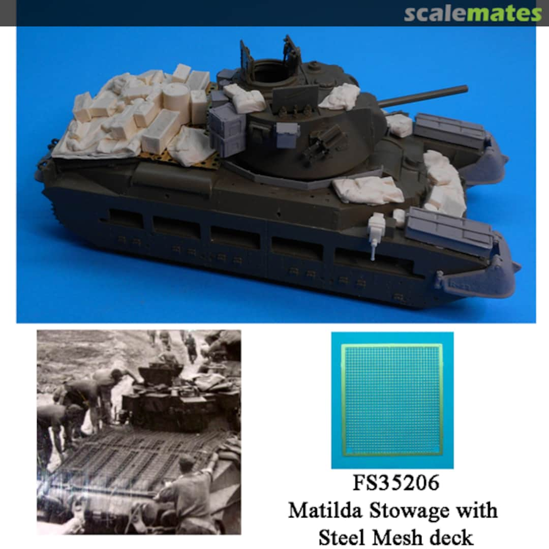 Boxart Australian Matilda Conversion, Stowage and Steel Rear Deck (scattered load) FS35206B Firestorm Models