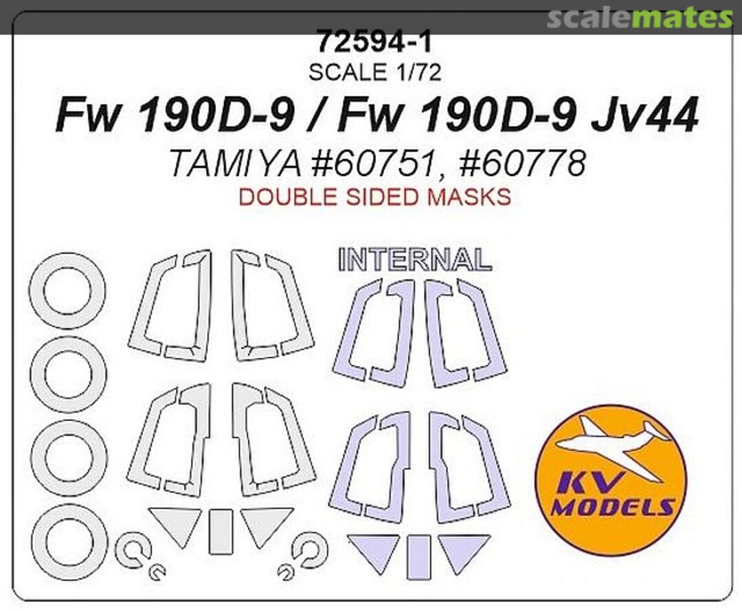 Boxart Fw 190D-9, Fw 190D-9 Jv44 72594-1 KV Models