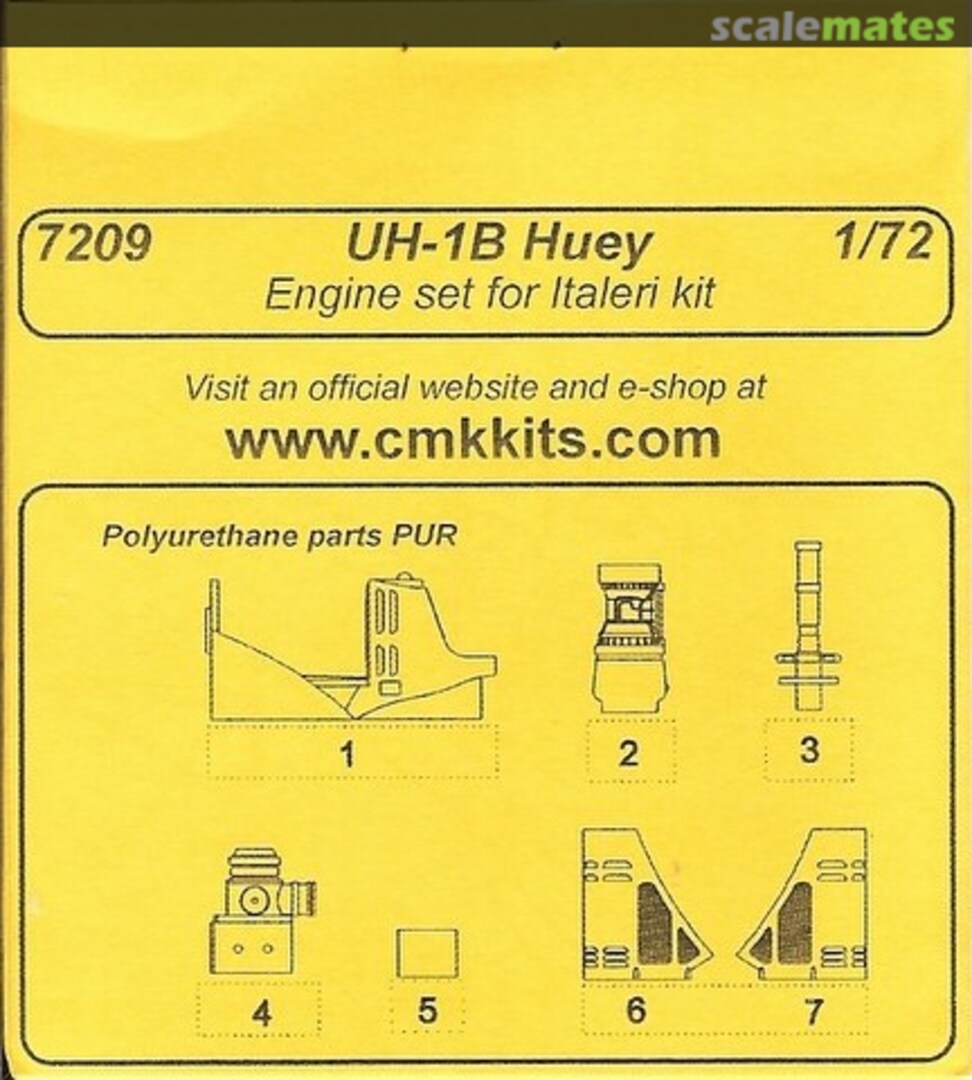 Boxart Bell UH-1B Huey engine set 7209 CMK