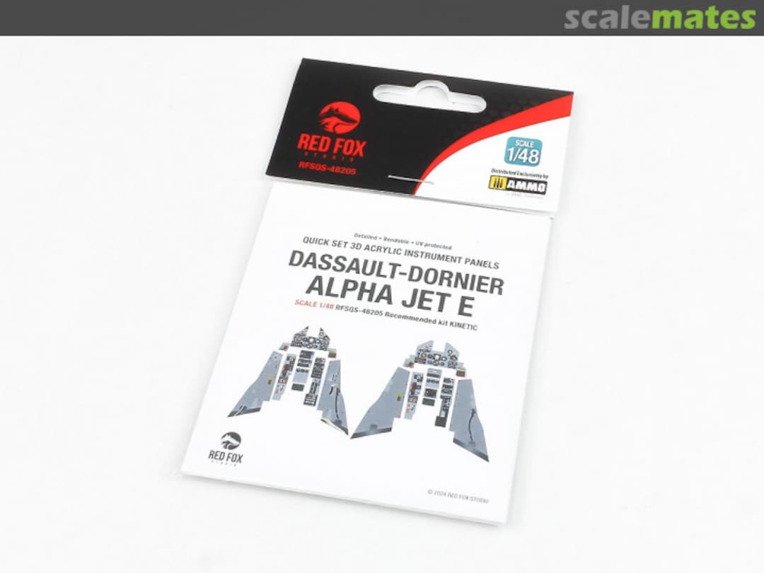 Boxart Dassault-Dornier Alpha Jet E 3D acrylic instrument panel RFSQS48205 Red Fox Studio