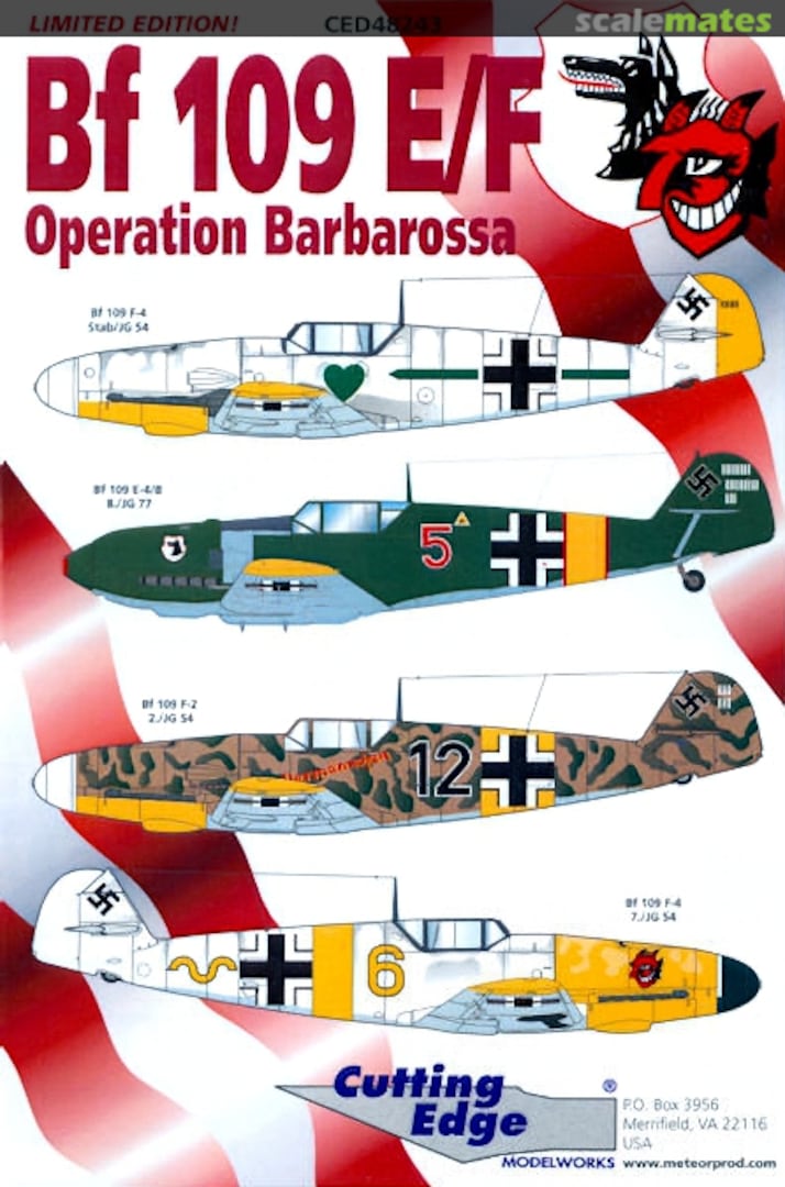 Boxart Bf 109E/F CED48243 Cutting Edge Modelworks