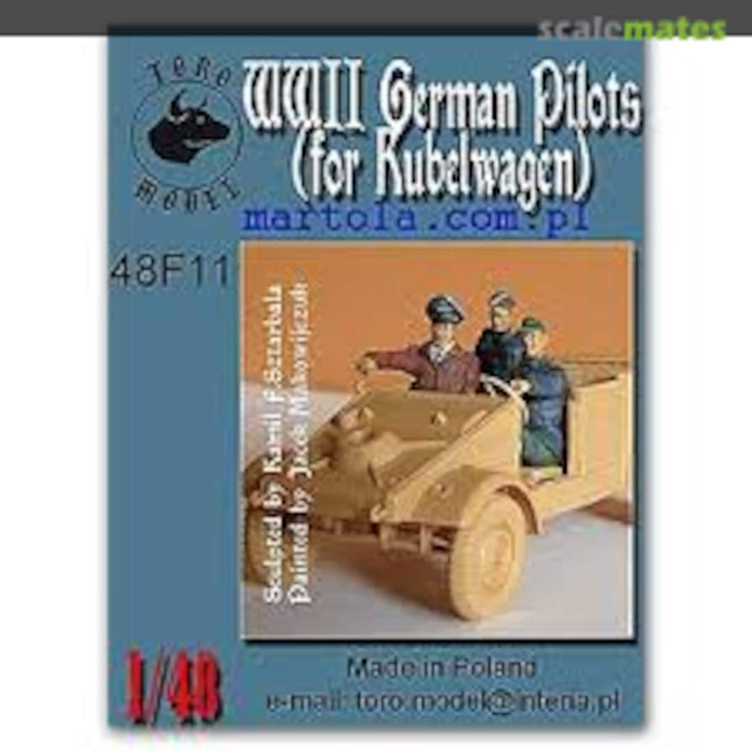 Boxart WWII German 3 Pilots for Tamiya Kübelwagen 48F11 ToRo Model