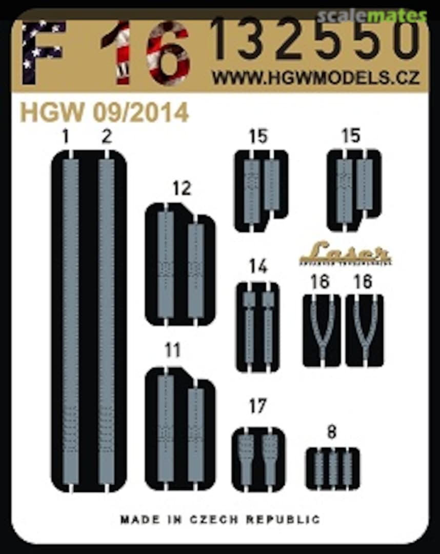 Boxart F-16 Seatbelts 132550 HGW Models