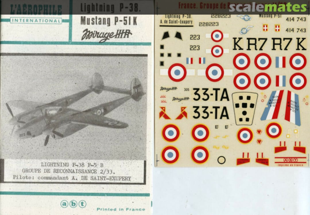 Boxart France. Groupe de Reconnaissance II/33 23 ABT Decals