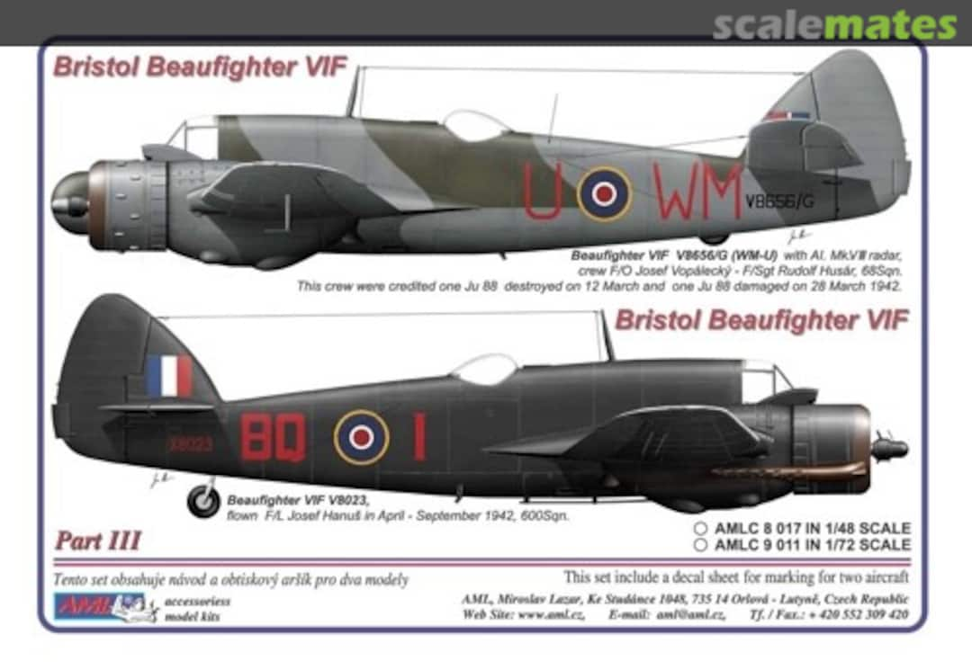 Boxart Bristol Beaufighter VIF Part III AMLC8017 AML