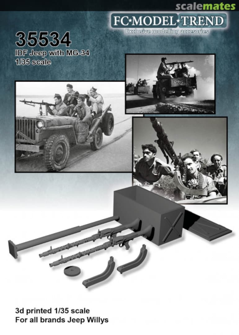 Boxart IDF Jeep with MG-34 35534 FC Model Trend