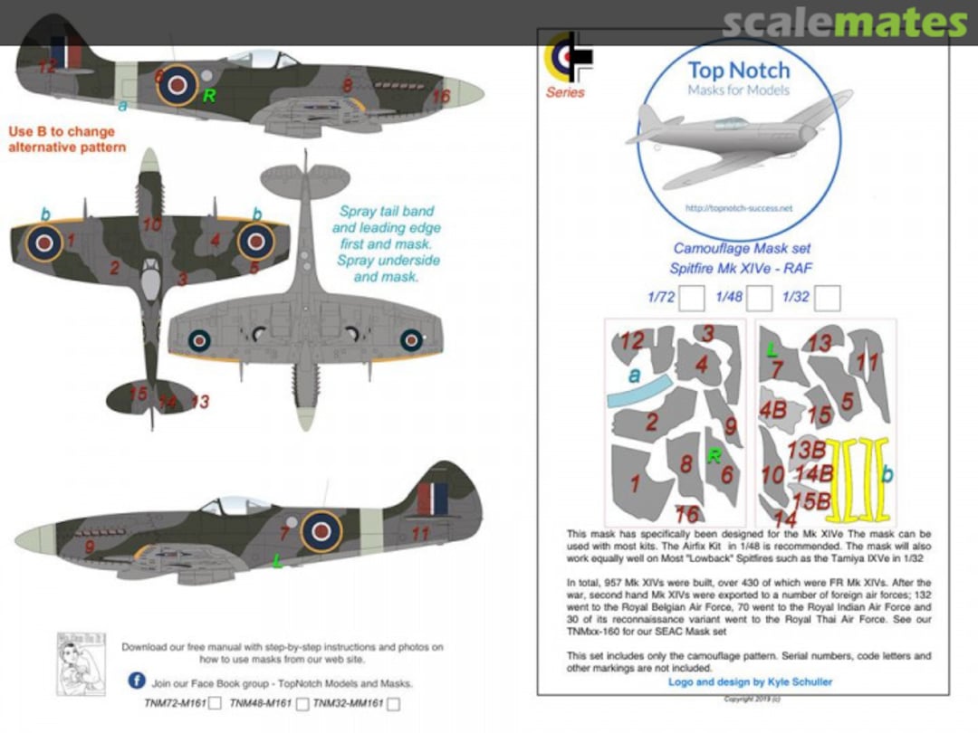 Boxart Spitfire Mk XIVe - RAF TNM72-M161 TopNotch