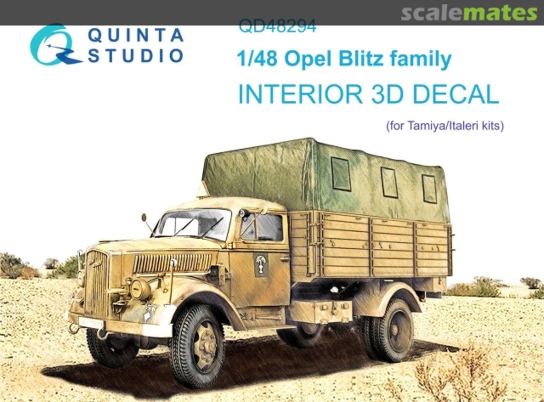 Boxart Opel Blitz family interior 3D decals QD48294 Quinta Studio