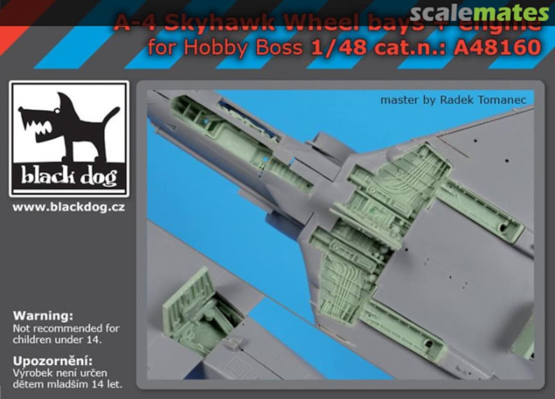 Boxart A-4 Skyhawk wheel bays+ engine A48160 Black Dog