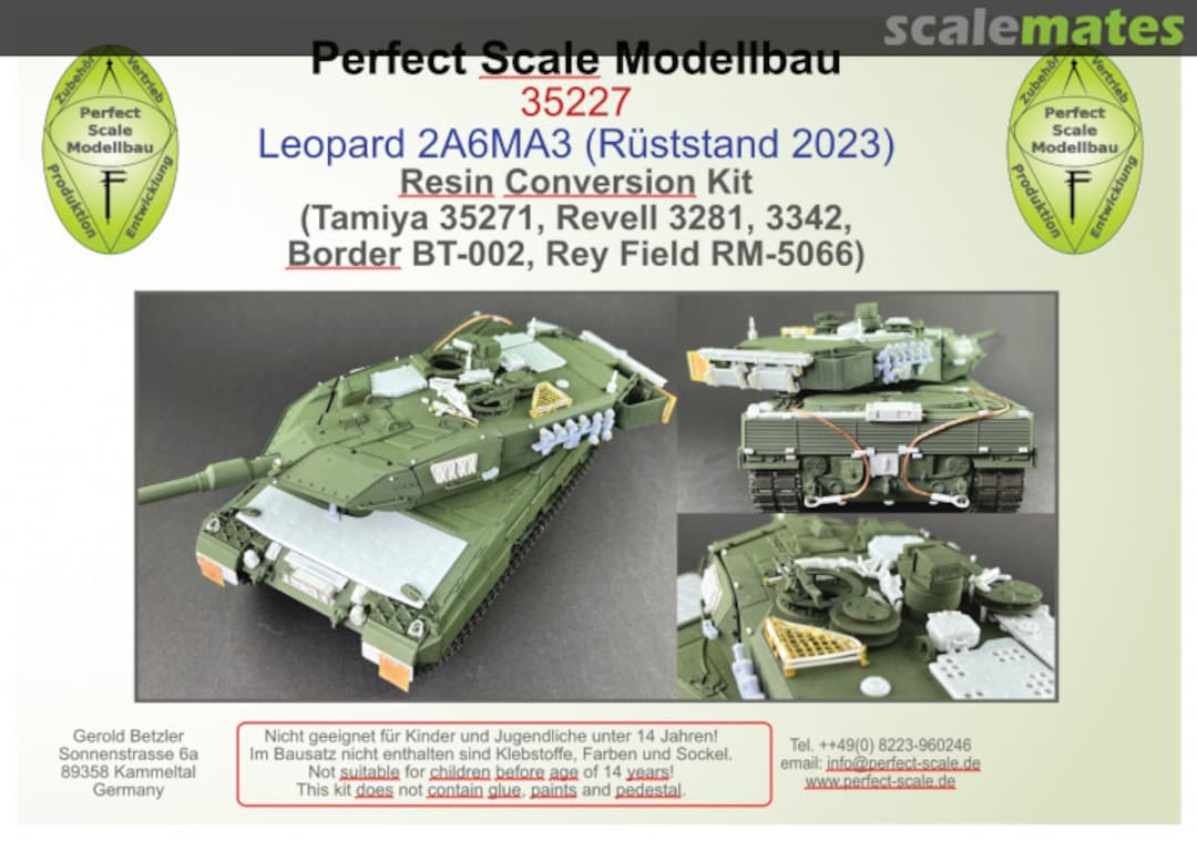 Boxart Leopard 2A6MA3 (Rüststand 2023) 35227 Perfect Scale Modellbau