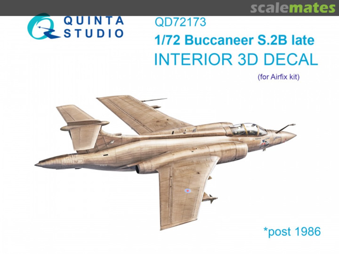 Boxart Blackburn Buccaneer S.2B Late interior 3D decals QD72173 Quinta Studio