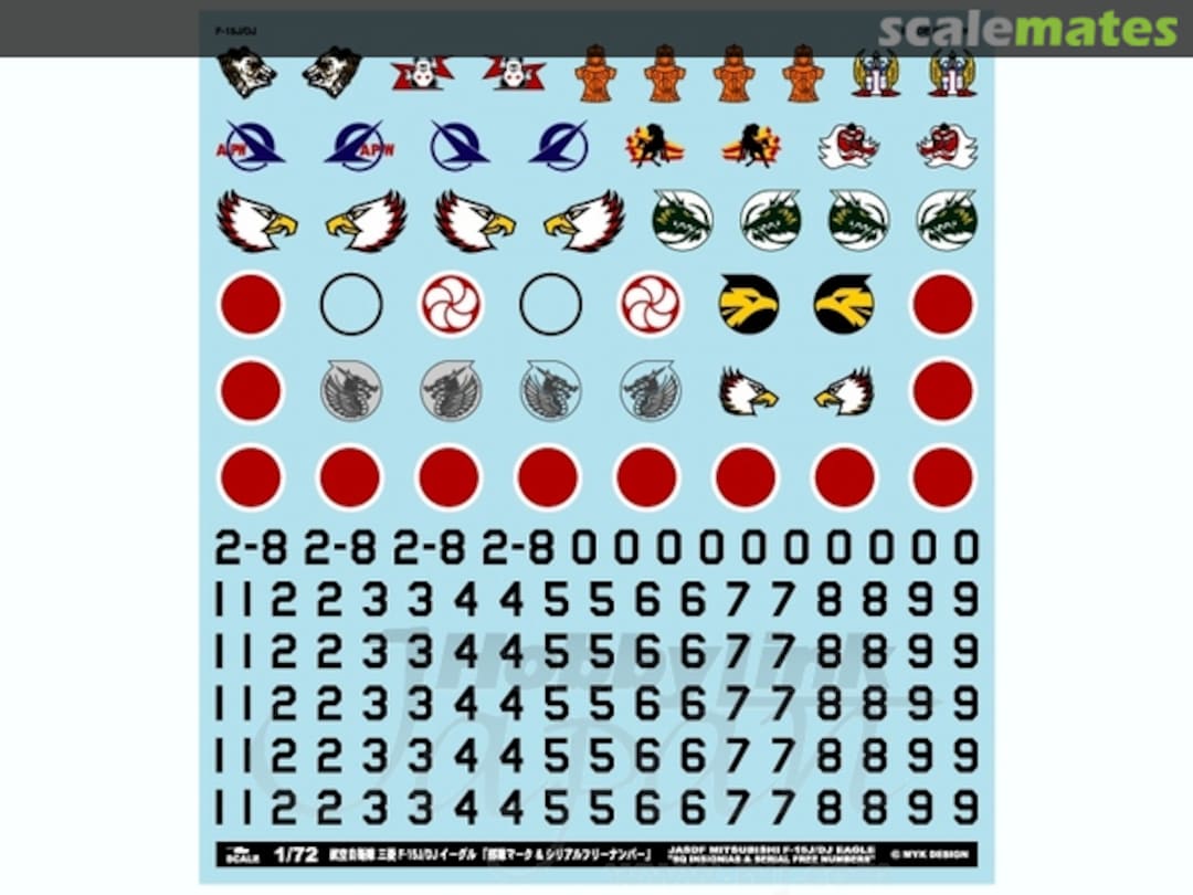Boxart JASDF F-15J/DJ SQ Insignias & Serial Free Numbers 06823 MYK Design
