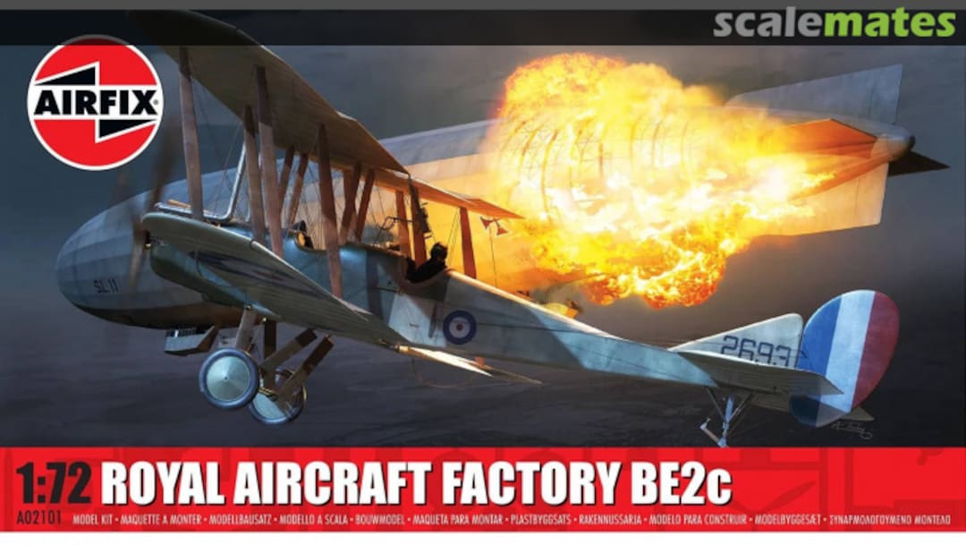 Boxart Royal Aircraft Factory BE2c A02101 Airfix