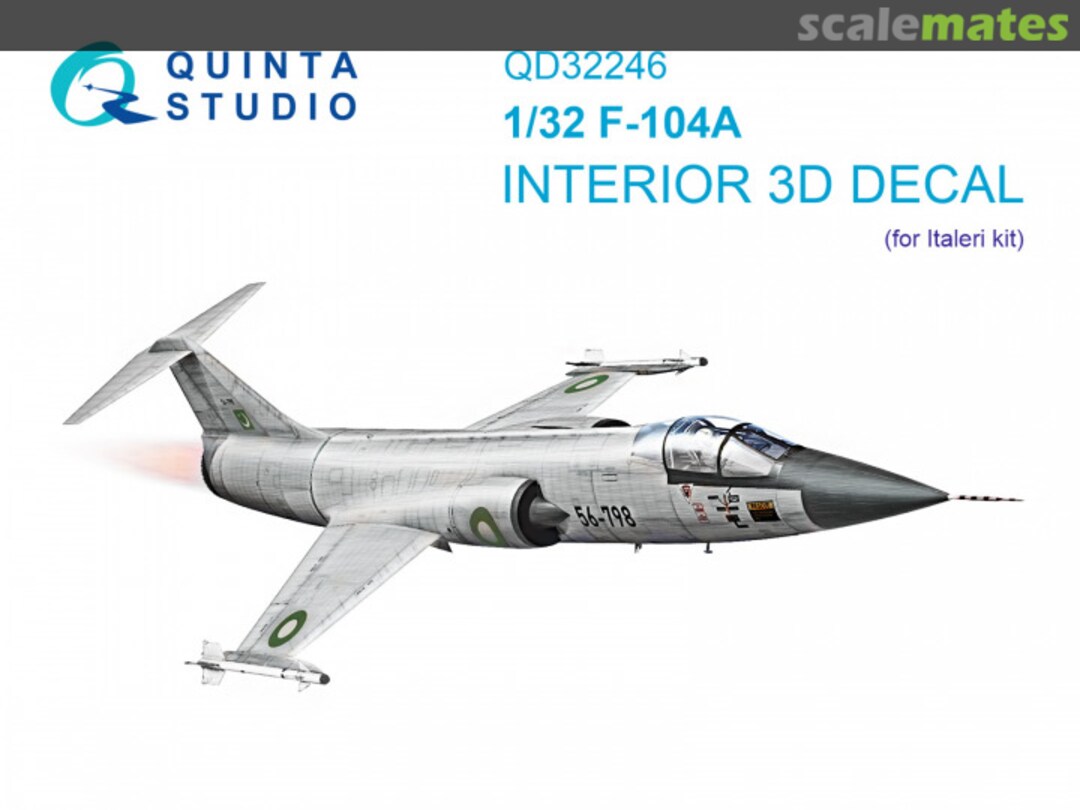 Boxart F-104A interior 3D decals QD32246 Quinta Studio