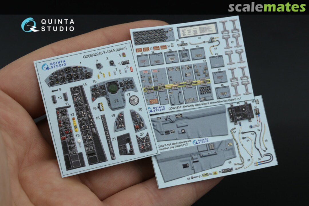 Contents F-104A interior 3D decals QD32246 Quinta Studio