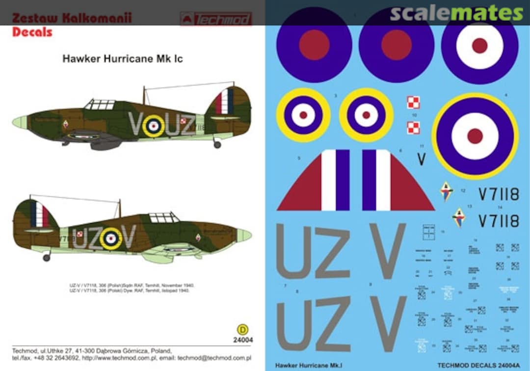 Boxart Hawker Hurricane Mk Ic 24004 Techmod