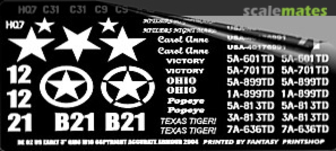 Boxart US Army 3 inch GMC M10 (early) Decals DE02 Accurate Armour