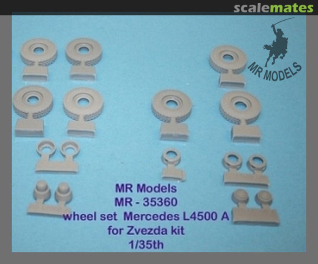 Boxart Radsatz Mercedes MB 4500 S/A StraÃŸenprofil - Zvesda - MR-35360 MR Modellbau
